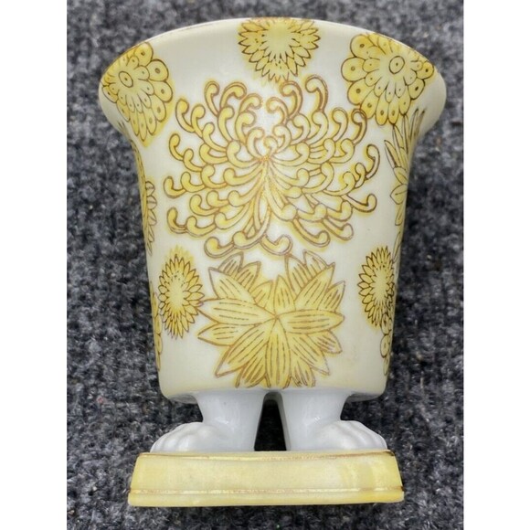 Andrea Porcelain Cache Sadek Chinoiserie Footed 5' Hand Painted Vase 3.25" Japan - Picture 8 of 9